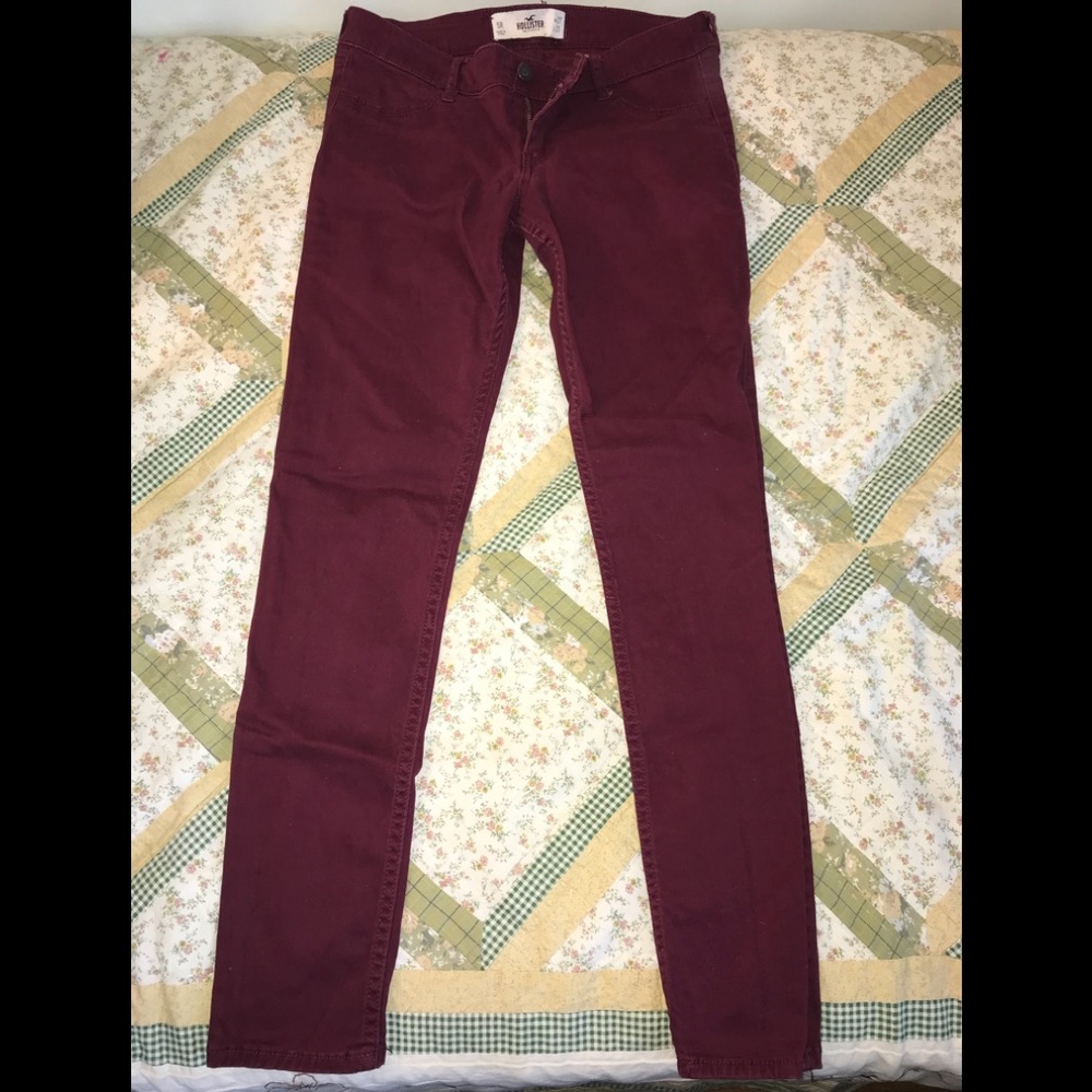 Hollister Maroon Jeans